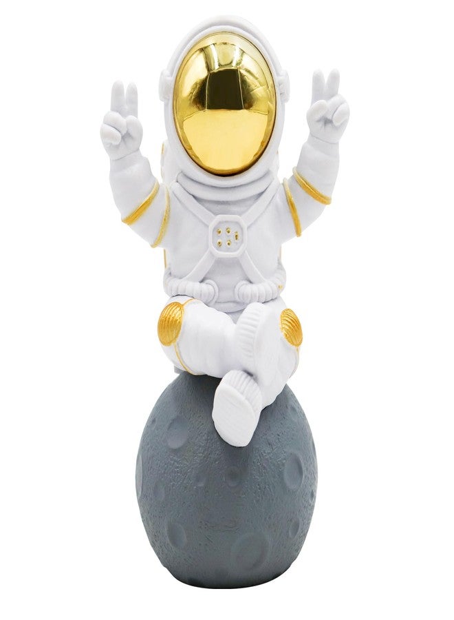 Oooct Astronaut Statue Decor, Resin Spaceman Figurine Decorations, Cute Mini Space Figure Ornament, Abstract Aesthetic Decorative Sculpture for Home Office Desk Shelf Tabletop - 2.9 Inch - Image 1